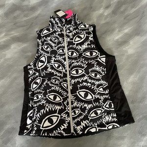 Cotton On Body Bouffants & Broken Hearts Kendra Dandy Puffer Vest Eyes Medium